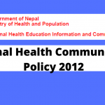 National health communication Policy 2012