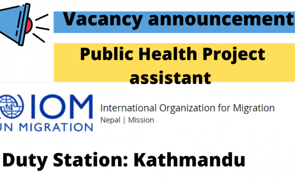 Vacancy announcement for public health project assistant
